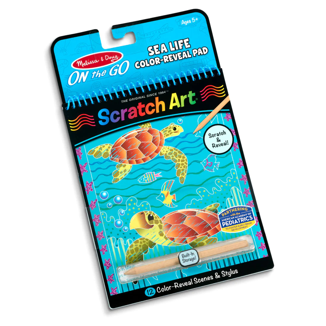 Melissa & Doug On the Go Scratch Art Color Reveal Pad - Sea Life