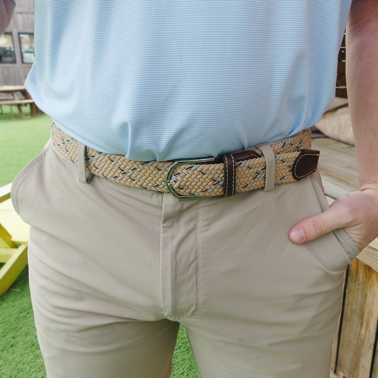 Roostas The Naples Woven Elastic Stretch Belt