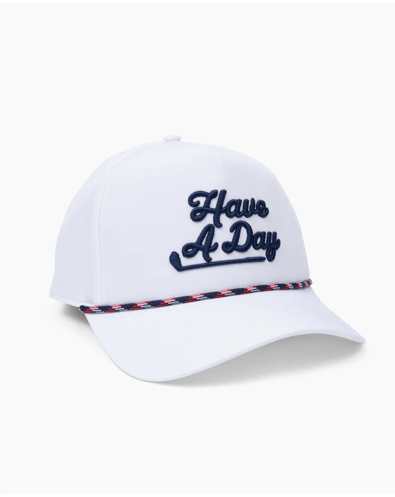breezy Have a Day Black & Red Rope Hat