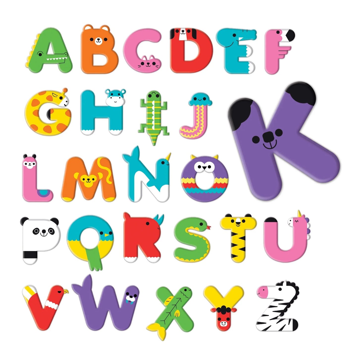 Mudpuppy Animal ABC Stickable Foam Bath Shapes