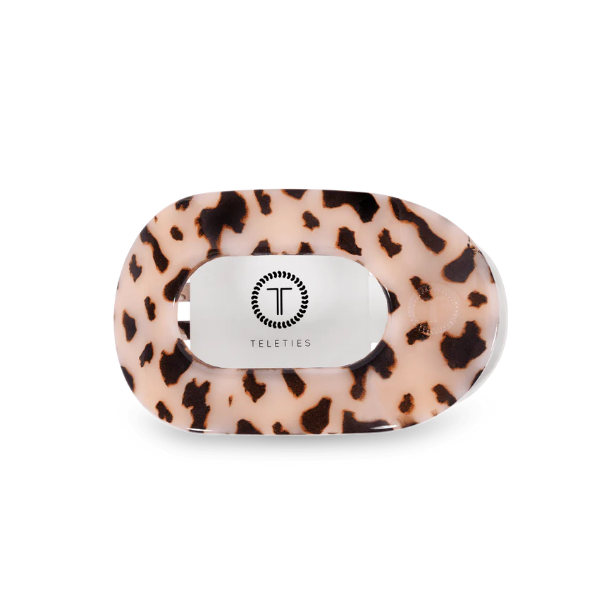Teleties Blonde Tortoise Medium Flat Round Clip
