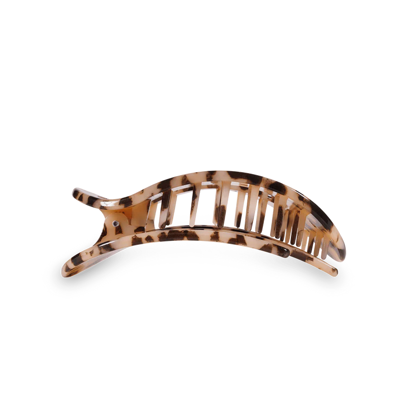 Teleties Blonde Tortoise Medium Flat Round Clip
