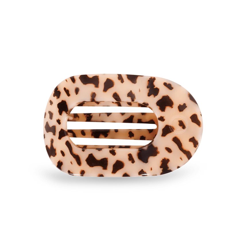 Teleties Blonde Tortoise Medium Flat Round Clip