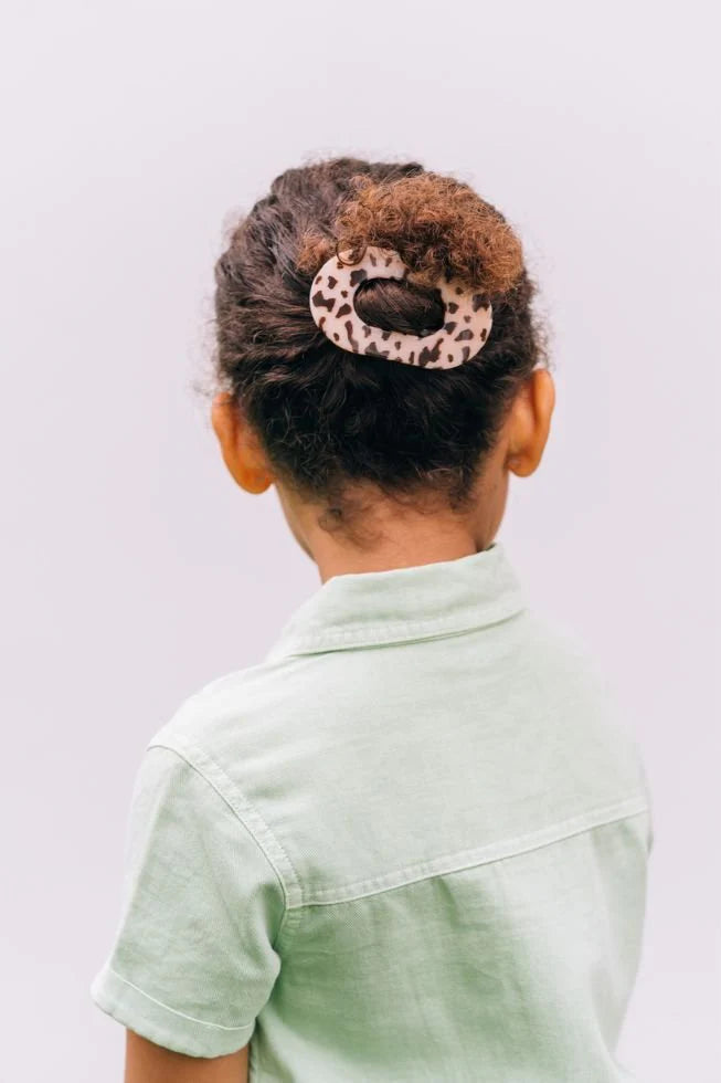 Teleties Blonde Tortoise Small Flat Round Clip