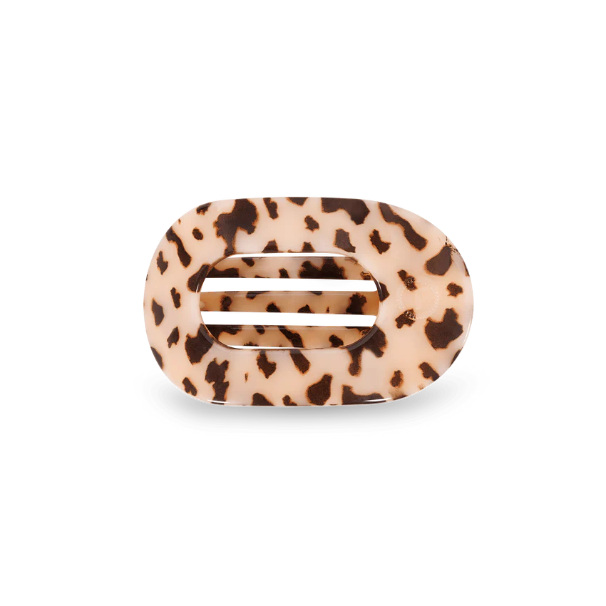 Teleties Blonde Tortoise Small Flat Round Clip