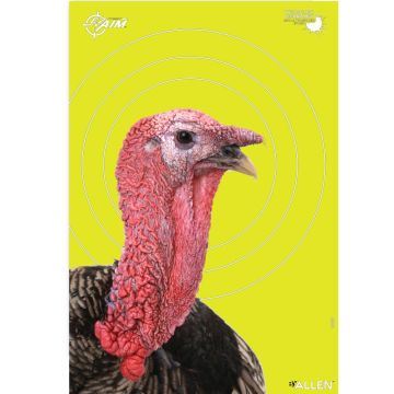 EZ Aim Splash Reactive Paper Shooting Targets, Turkey Target, 12"W x 18"H, 8-Pack, Black/Chartreuse