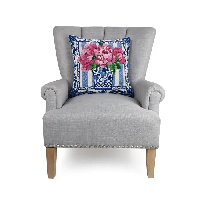 Pretty Petals Hook Pillow - Sally Eckman Roberts