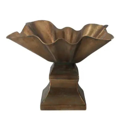 Transpac Metal Bronze Pedastal Bowl Spring Home Décor