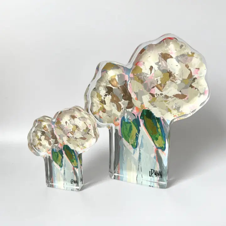 Lauren Dunn Two Hydrangea Blooms Acrylic Block