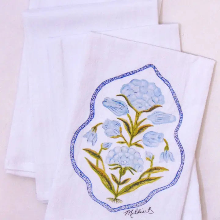 Folly Poppy On White Flour Sack Towel