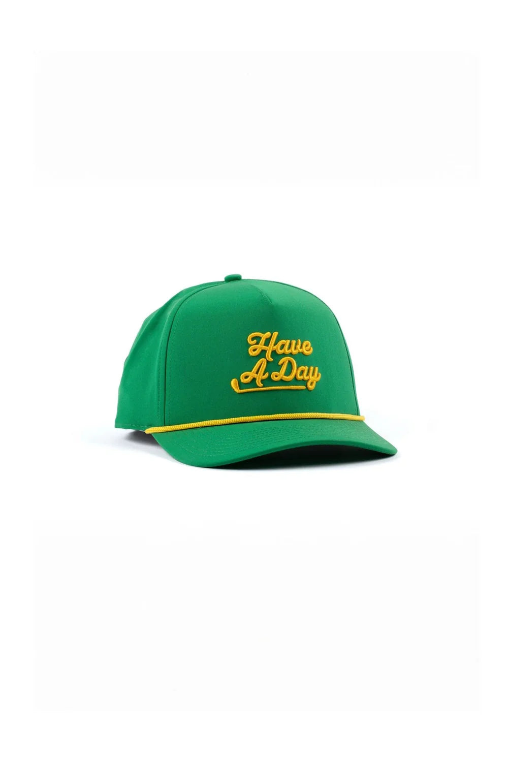 breezy Have a Day Green and Gold Rope Hat