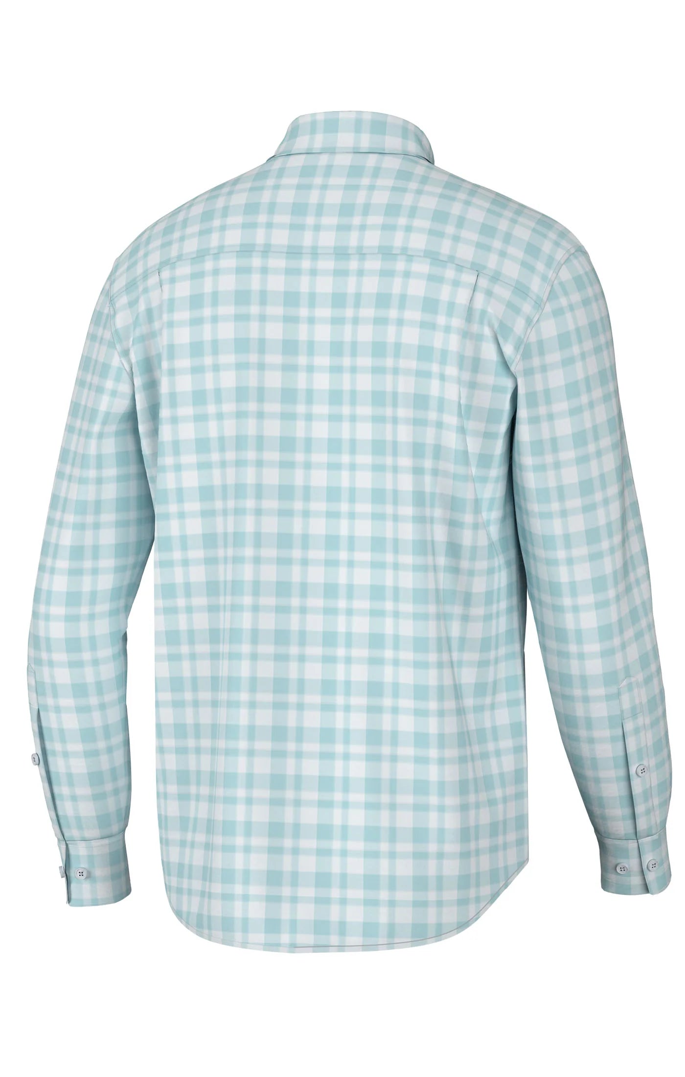 Southern Point Hadley Luxe Lite Long Sleeve Button Down, Bermuda Plaid- Pool Water