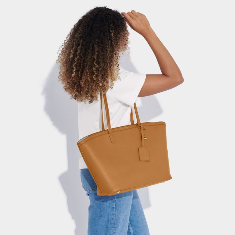Katie Loxton Travel Tote Bag, Cognac