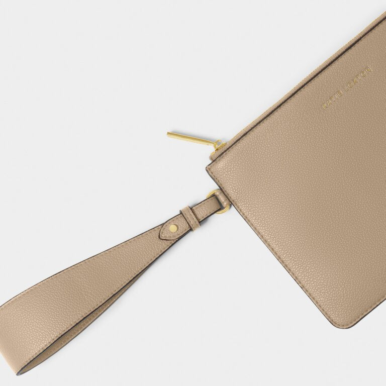 Katie Loxton Marni Wristlet Pouch, Light Taupe