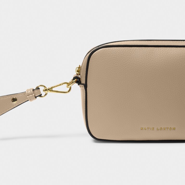Katie Loxton Marni Mini Crossbody Bag, Light Taupe & Charcoal
