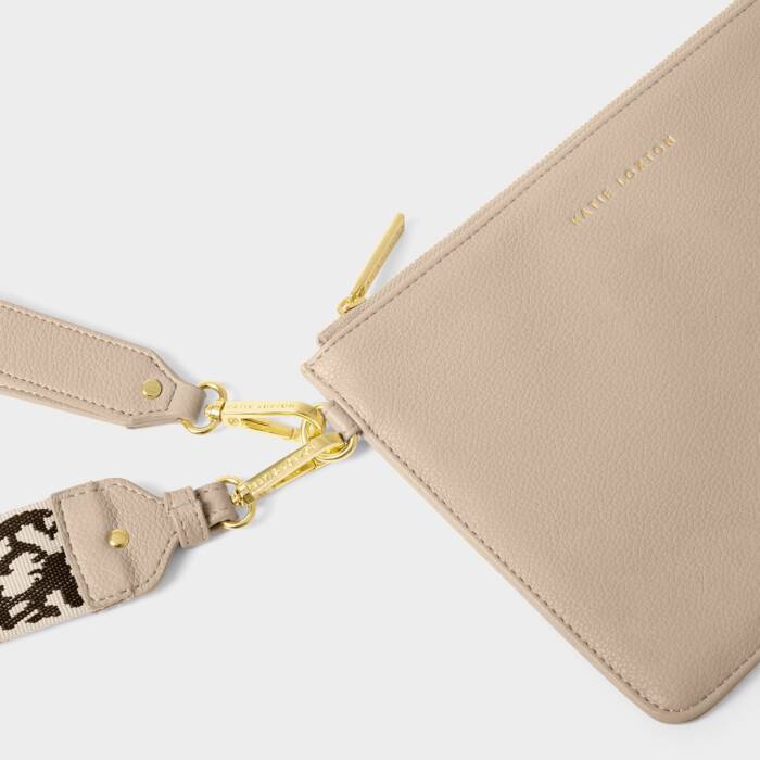 Katie Loxton Hallie Wristlet Pouch, Light Taupe