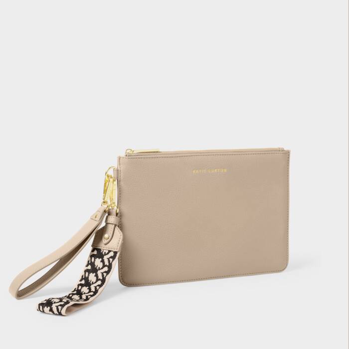 Katie Loxton Hallie Wristlet Pouch, Light Taupe