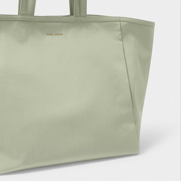 Katie Loxton Nylon-Luxe Oversized Tote Bag, Matcha