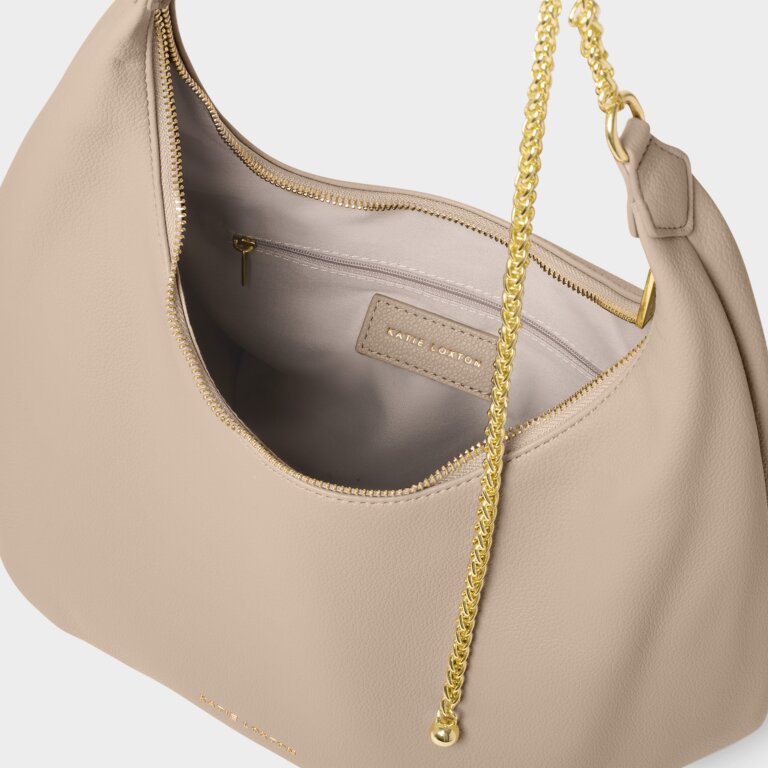 Katie Loxton Remi Slider Chain Shoulder Bag, Light Taupe