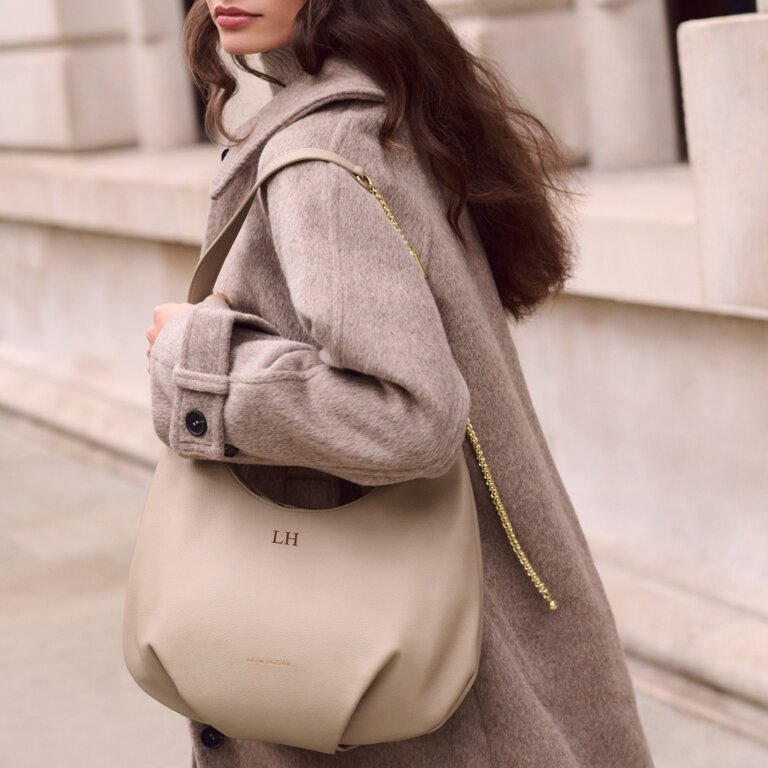 Katie Loxton Remi Slider Chain Shoulder Bag, Light Taupe