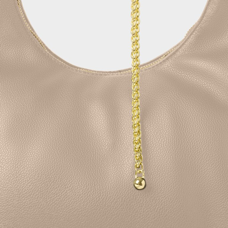 Katie Loxton Remi Slider Chain Shoulder Bag, Light Taupe