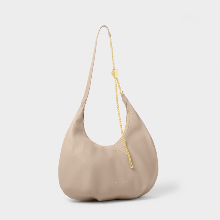 Katie Loxton Remi Slider Chain Shoulder Bag, Light Taupe