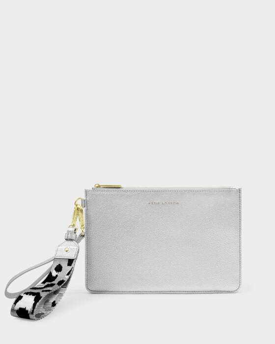 Katie Loxton Hallie Wristlet Pouch, Silver