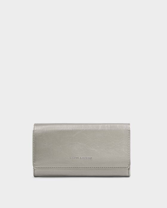 Katie Loxton Zea Patent Crackle Crossbody Purse, Pewter