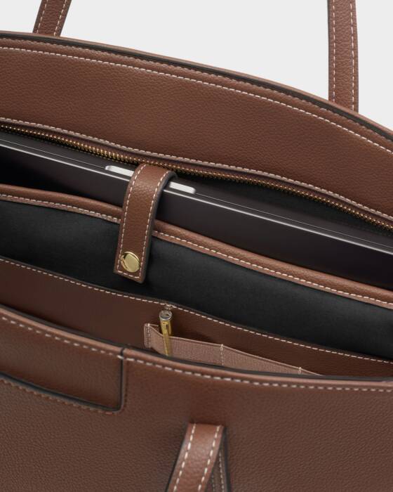 Katie Loxton Harlyn Work Tote Bag, Chocolate