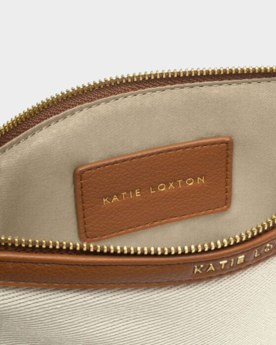 Katie Loxton Hallie Canvas Wristlet Pouch, Cognac