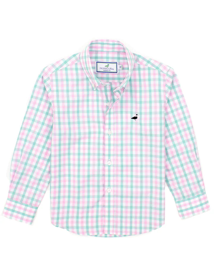 Properly Tied Boys Seasonal Sportshirt Rosemary