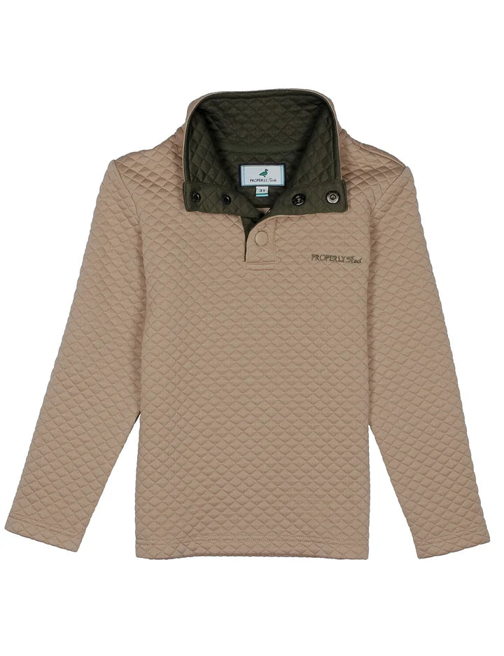 Properly Tied Boys Club Pullover Sand