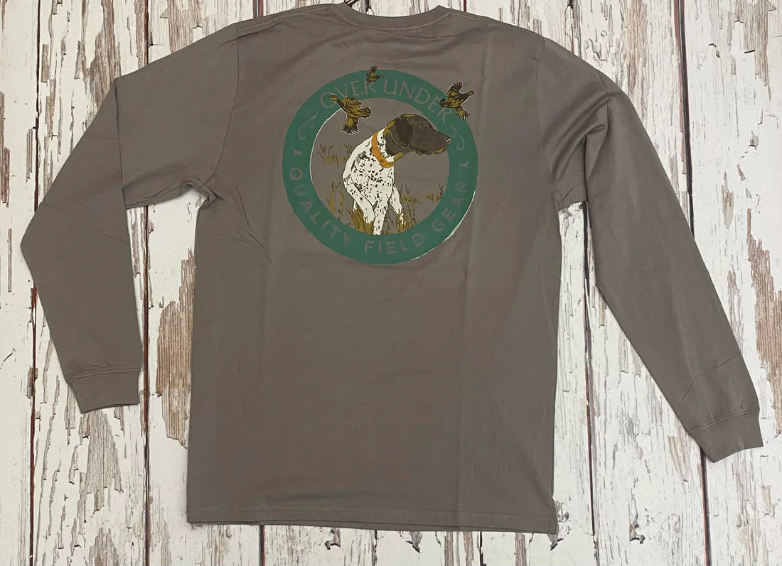 Over Under Youth Long-sleeved Pointer hunting tee- Hurricane