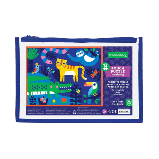 Mudpuppy Rainforest 12-Piece Pouch Puzzle