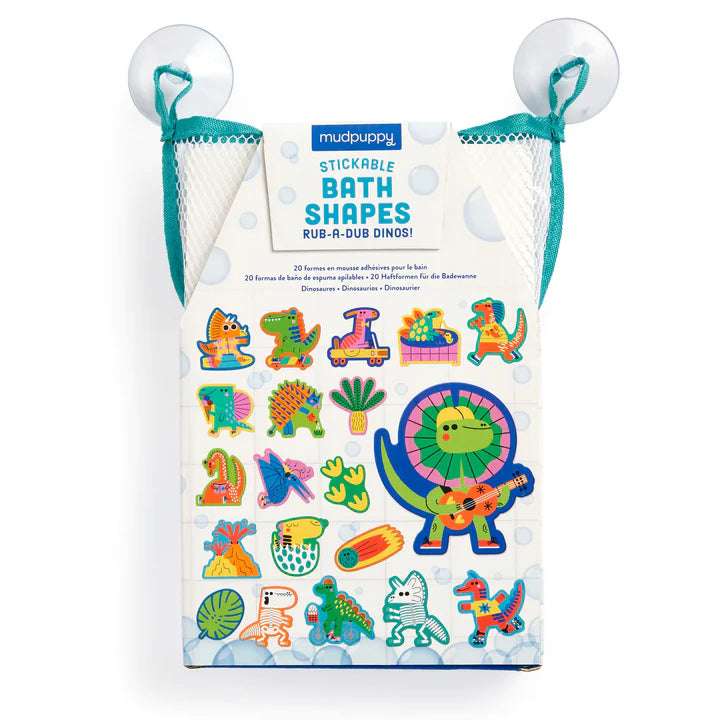 Mudpuppy Rub-a-Dub Dinos Stickable Foam Bath Shapes