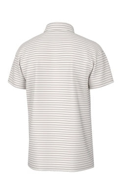Southern Point Horizon Stripe Performance Polo White/Elderberry