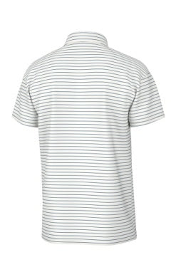 Southern Point Horizon Stripe Performance Polo White/Capt.Blue