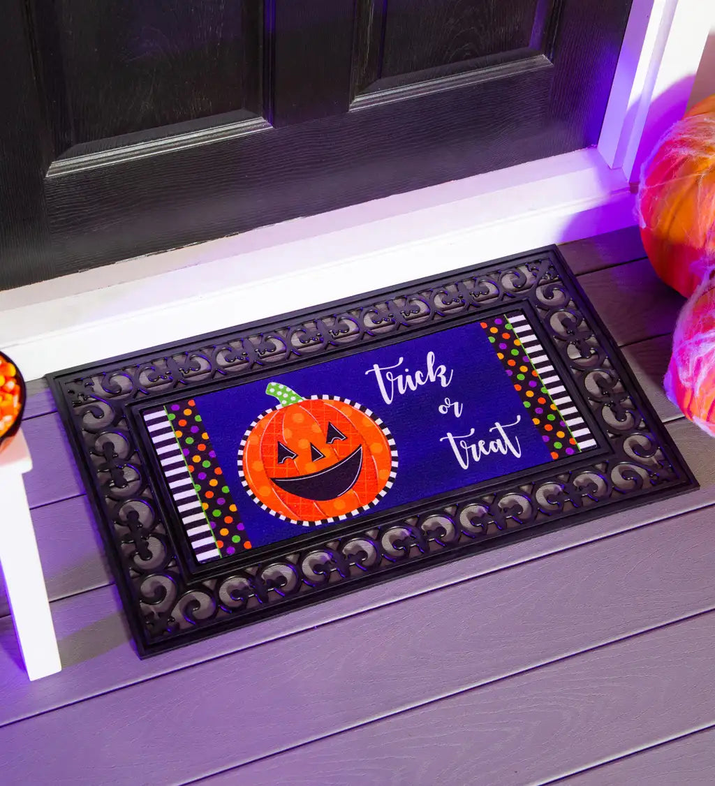 Patterned Jack-O-Lantern Sassafras Switch Mat
