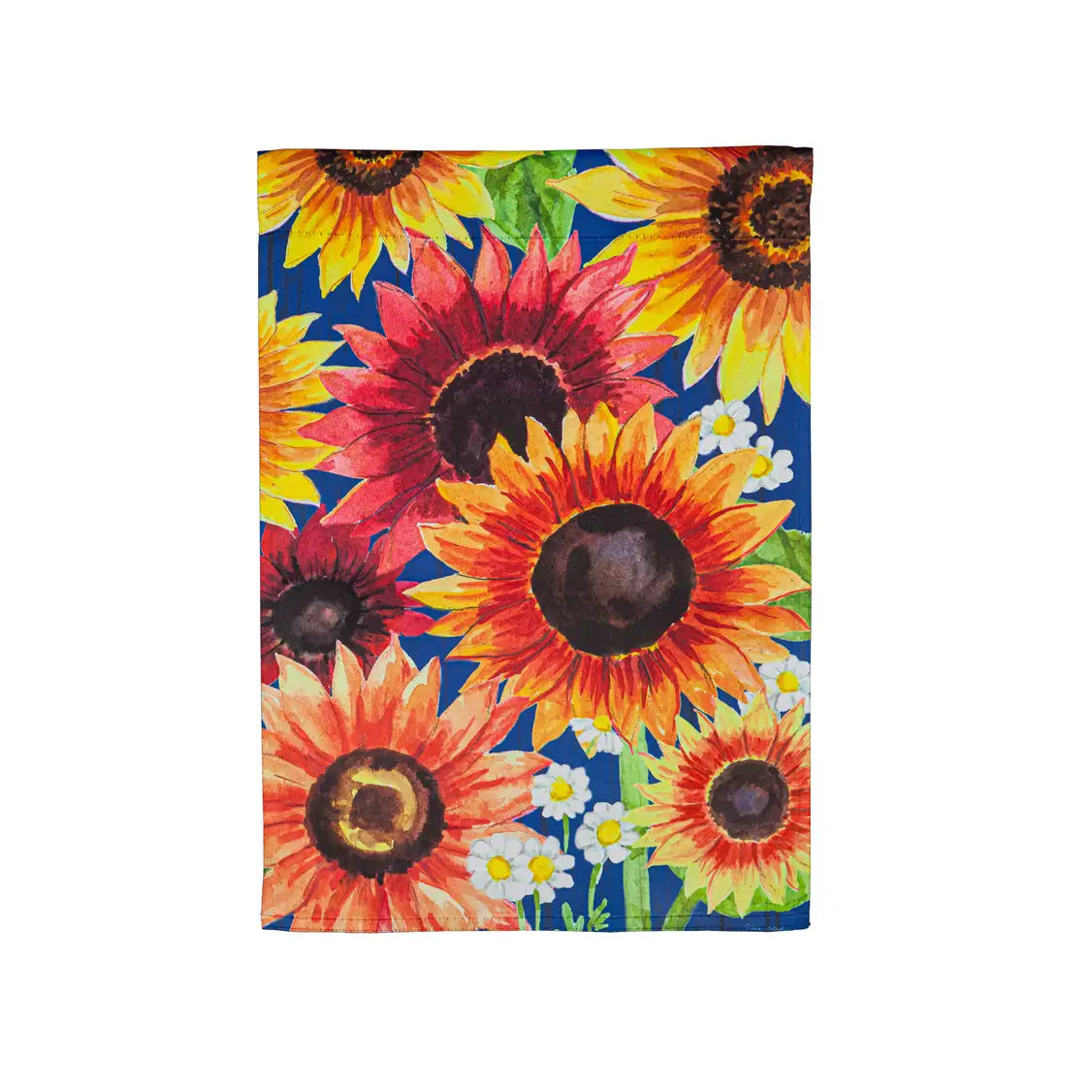 Multi-Color Fall Sunflowers Garden Suede Flag