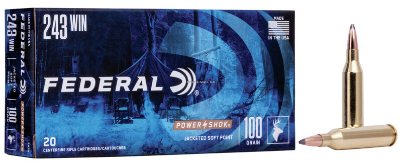 Federal 243B Power-Shok Rifle Ammo 243