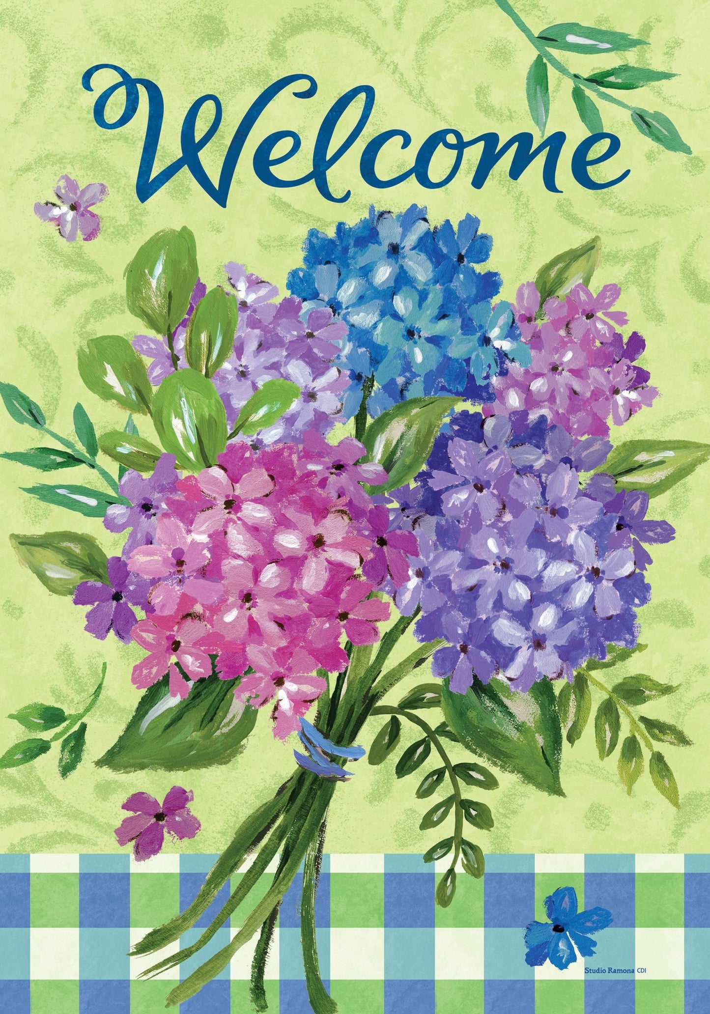 Hydrangea Bouquet Flag 12" x 18"