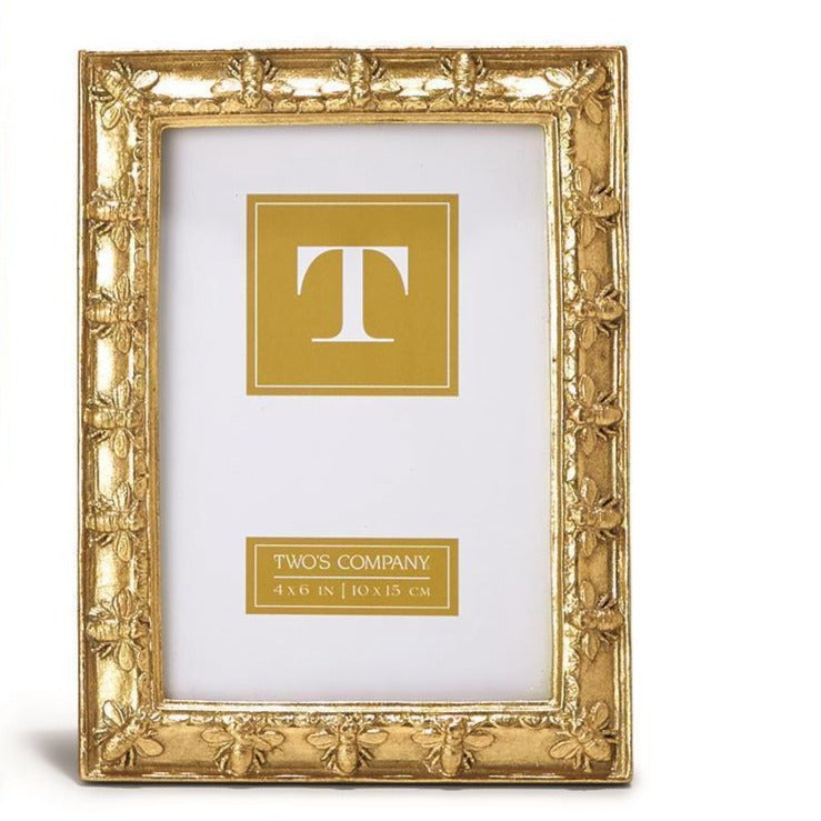 Two's Company 4X6 Gold Bee Frame