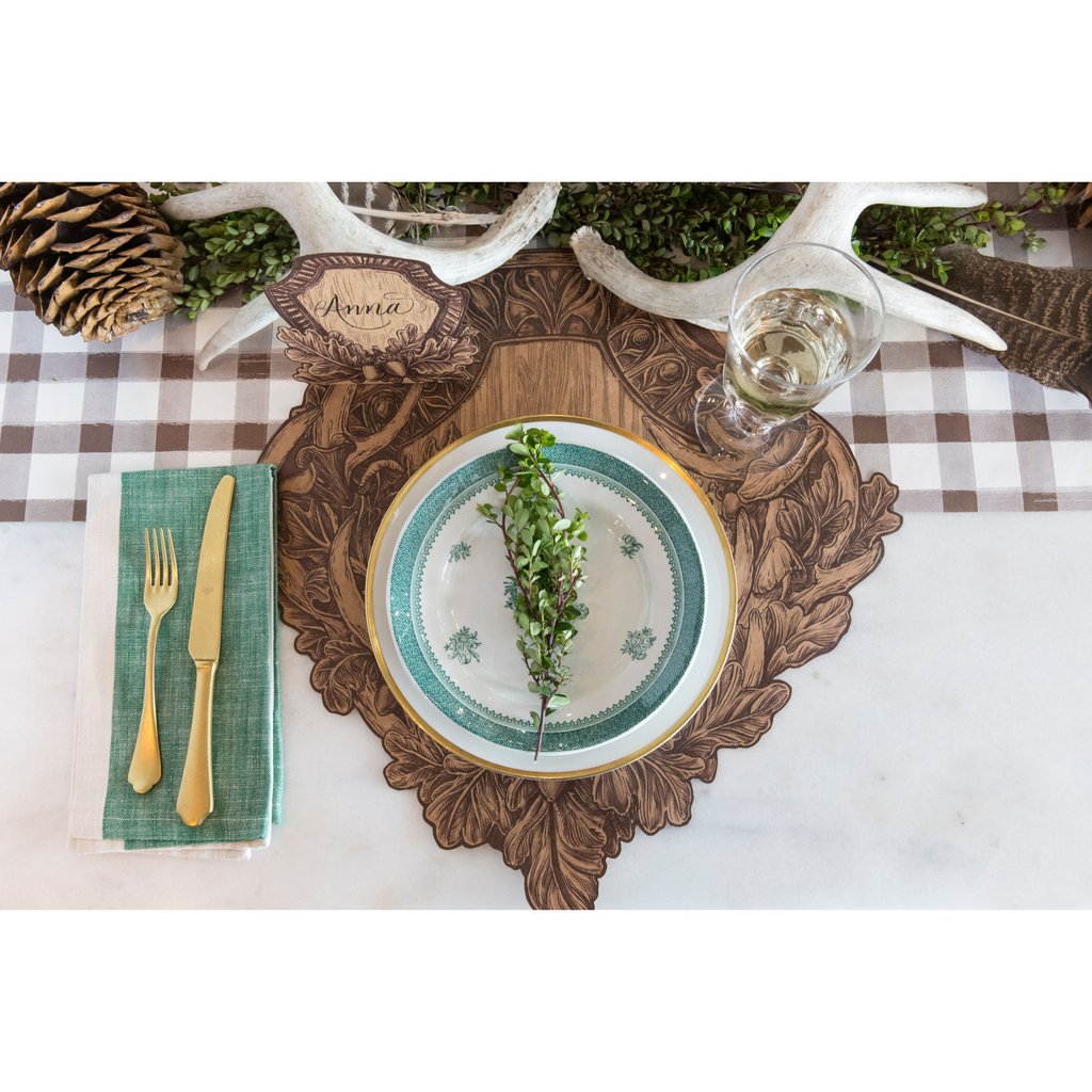 Hester and Cook Oak and Antler Crest Placemat
