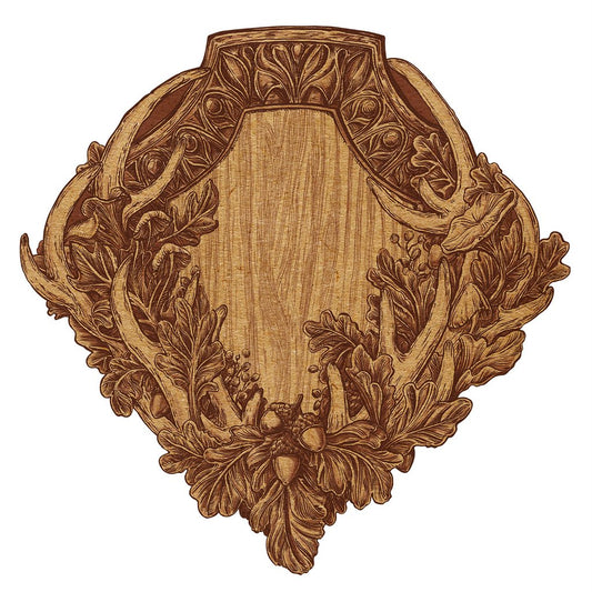 Hester and Cook Oak and Antler Crest Placemat