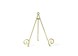 Happy Everything Medium Swirl Plate Stand Gold