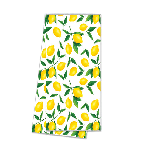 W H Hostess Lemons Tea Towel