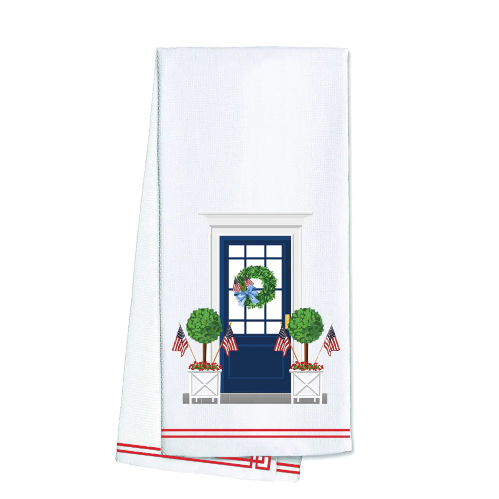 Patriotic Front Door Tea Towel