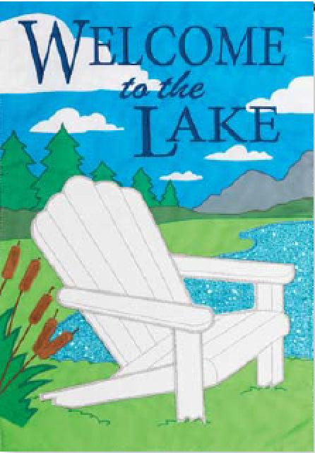 Welcome to the Lake Flag 12" x 18"