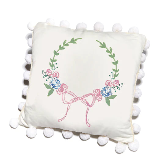 Over The Moon Gift Wreath with Bow Pillow