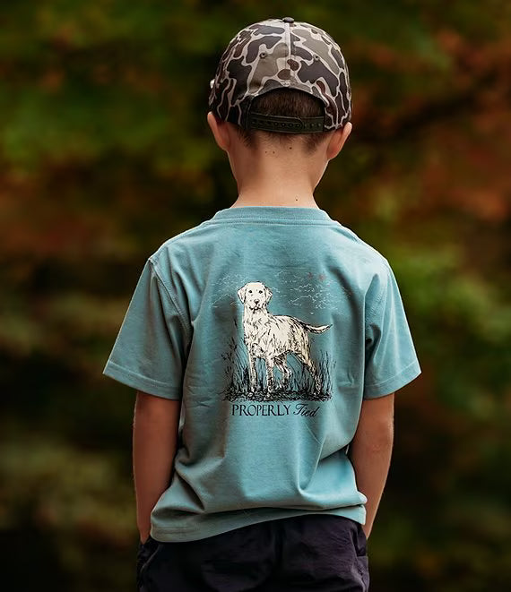 Properly Tied Boys SS Labrador Steel Blue